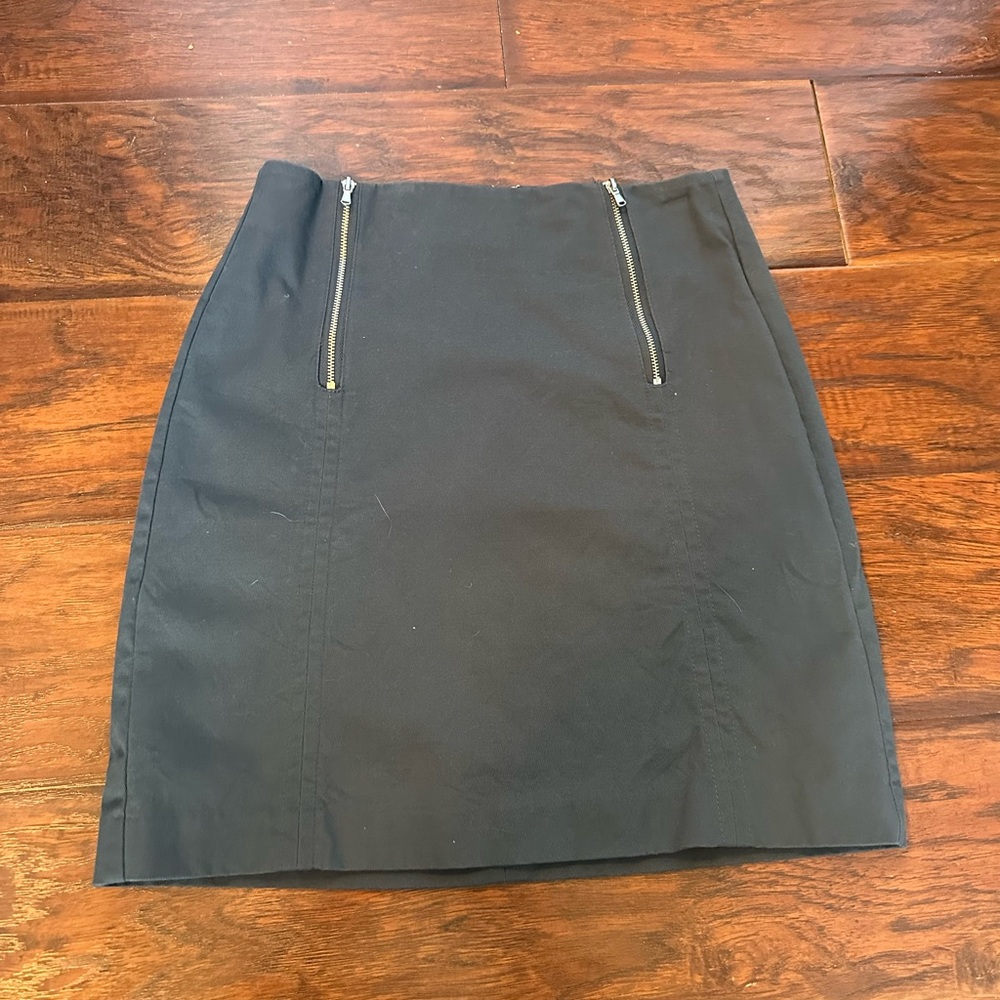 Loft Gray blue Zipper-Detail Women's Skirt